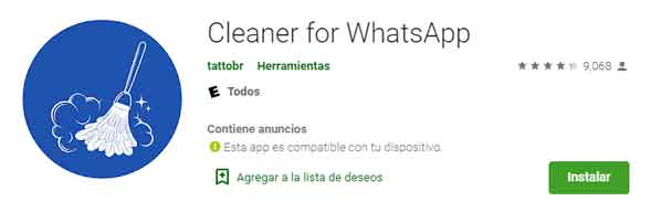 Limpiador de Whatsapp